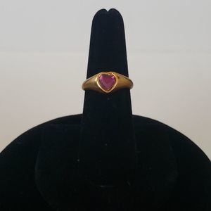 Goldtone Heart Ring